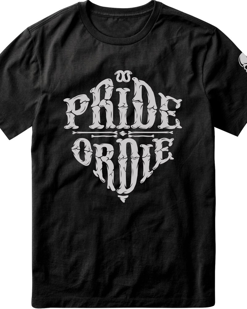 Pride or Die PRIDE or Die T-Shirt Bones Zwart