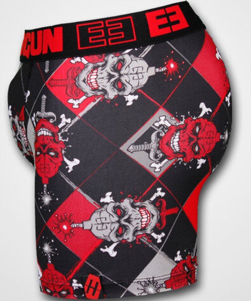 FreeGun Freegun Polyester Boxershorts Underwear Skull Black Red