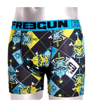 FreeGun FreeGun Underwear Polyester Boxershorts Skull Schwarz Grün