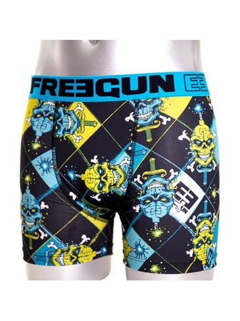 FreeGun FreeGun Underwear Polyester Boxershorts Skull Schwarz Grün