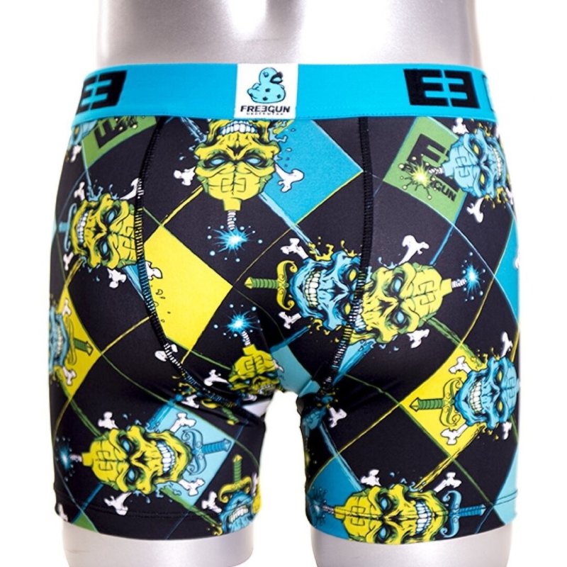 FreeGun FreeGun Underwear Polyester Boxershorts Skull Black Green