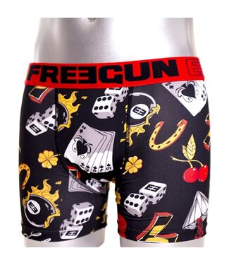 FreeGun FreeGun Underwear Polyester Boxershorts Lucky Schwarz Rot