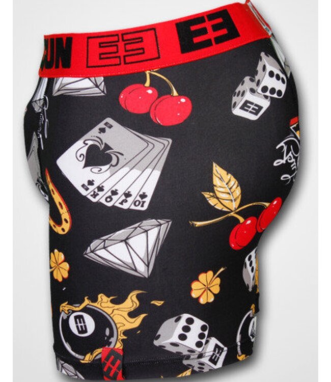 FreeGun Underwear Polyester Boxershorts Lucky Schwarz Rot