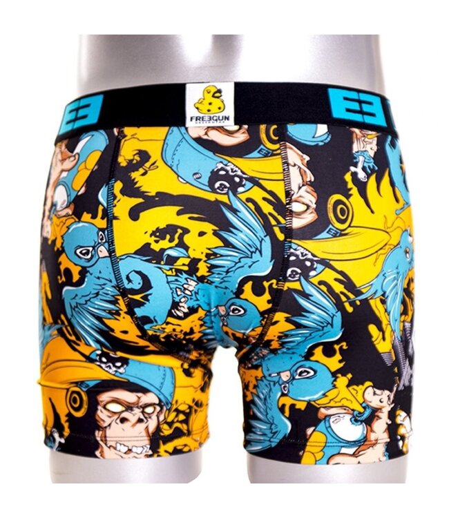 FreeGun FreeGun Underwear Polyester Boxershorts King Kong Schwarz Blau