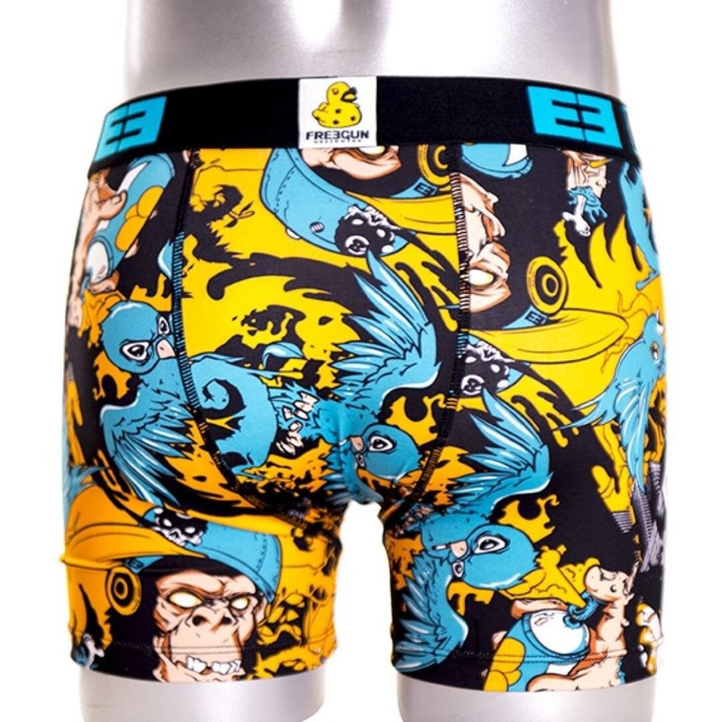 FreeGun Underwear Polyester Boxershorts King Kong Black Blue