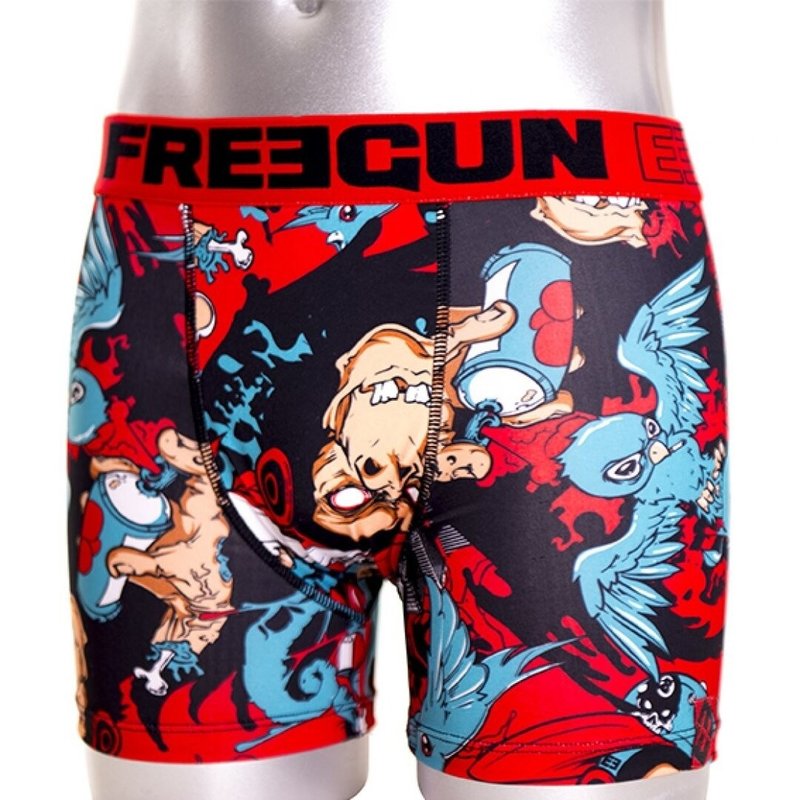 FreeGun FreeGun Underwear Polyester Boxershorts King Kong Rot Schwarz