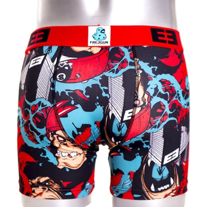 FreeGun FreeGun Polyester Boxershorts Underwear King Kong Rood Zwart