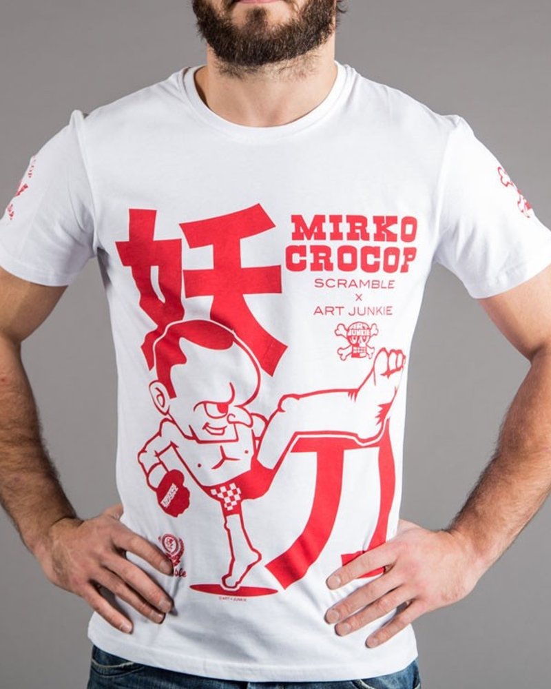 Scramble SCRAMBLE X Crocop X ART JUNKIE TOKYO T-Shirt Wit