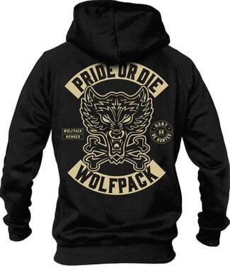 PRiDEorDiE PRiDE or DiE Wolfpack Hoodie Sweater Black
