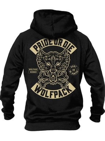 Pride or Die PRIDE oder Die Wolfpack Hoodie Pullover Schwarz
