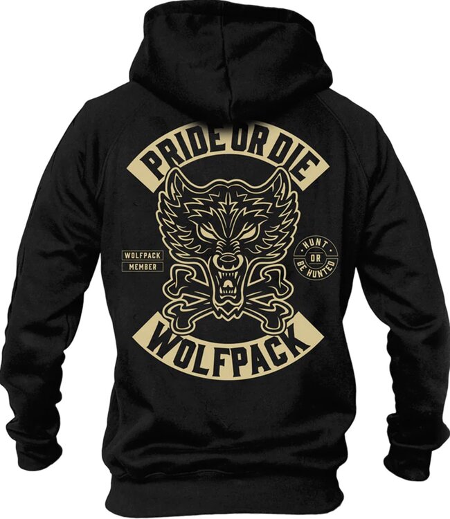 PRIDE or Die Wolfpack Hoodie Sweater Zwart