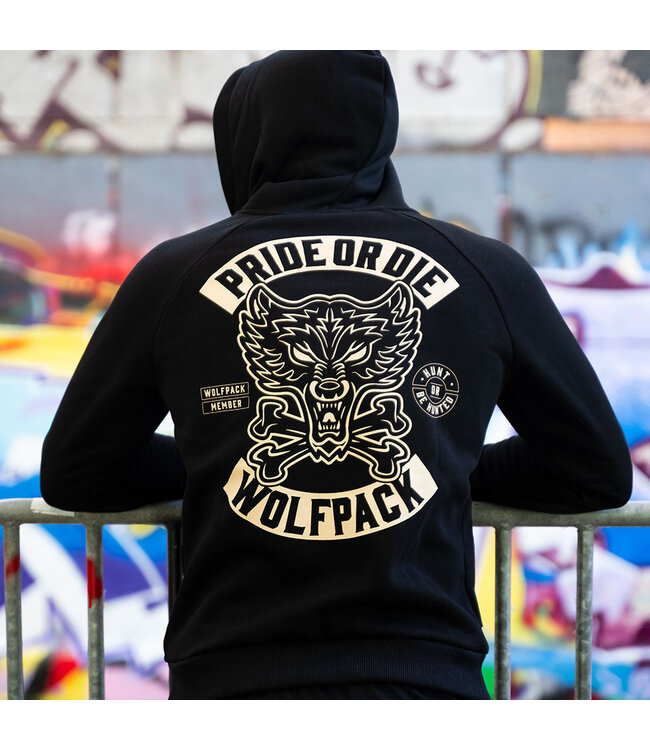 Pride or Die PRIDE oder Die Wolfpack Hoodie Pullover Schwarz