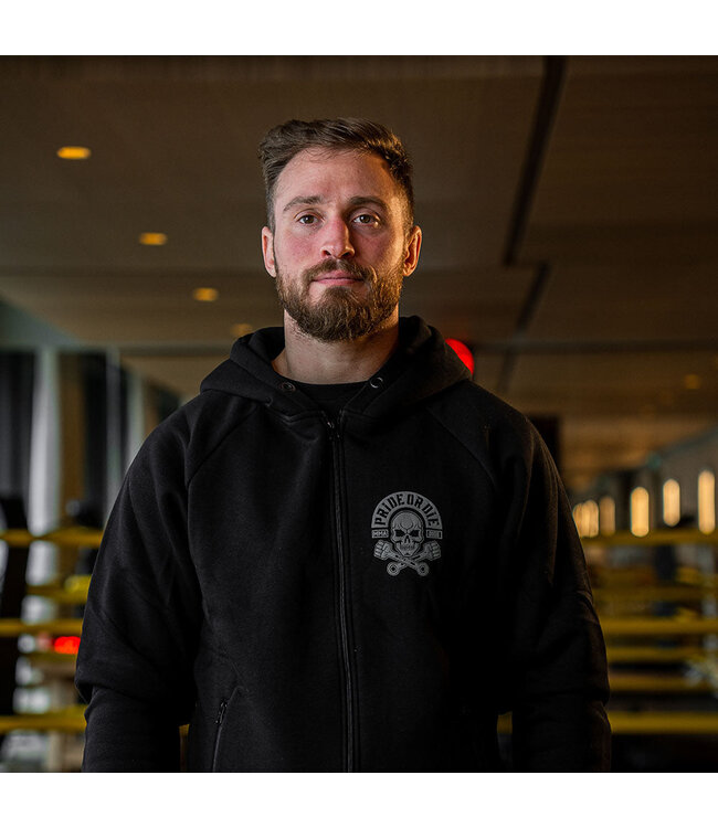 PRIDE or Die Hoodie Pullover Busted Knuckles Schwarz