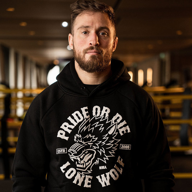 Pride or Die PRiDEorDiE Hoodie Sweater Lone Wolf Black