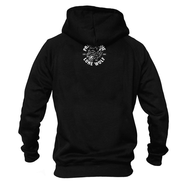 Pride or Die PriDEorDiE Hoodie Pullover Lone Wolf Schwarz