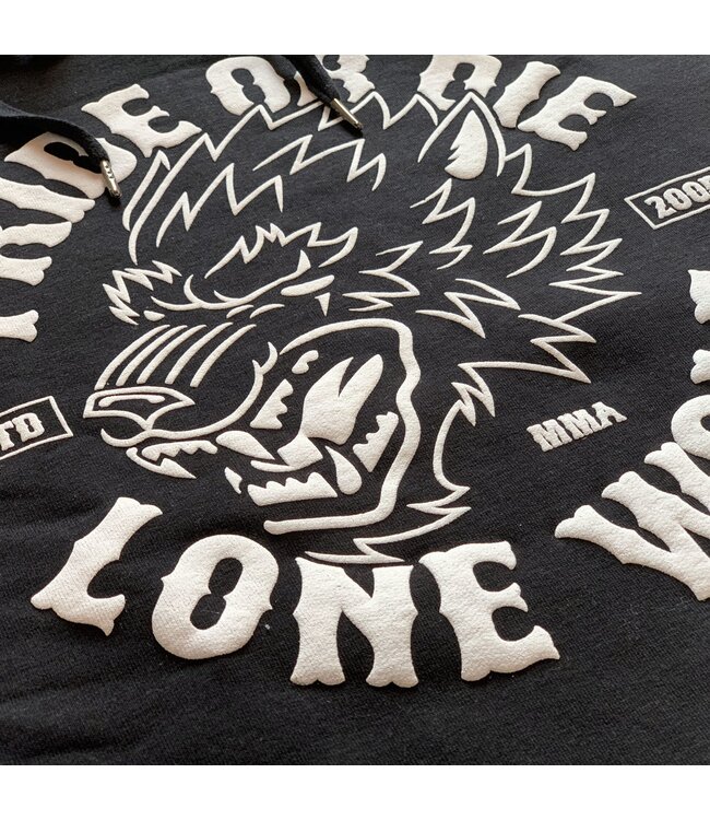 PRiDEorDiE Hoodie Sweater Lone Wolf Black