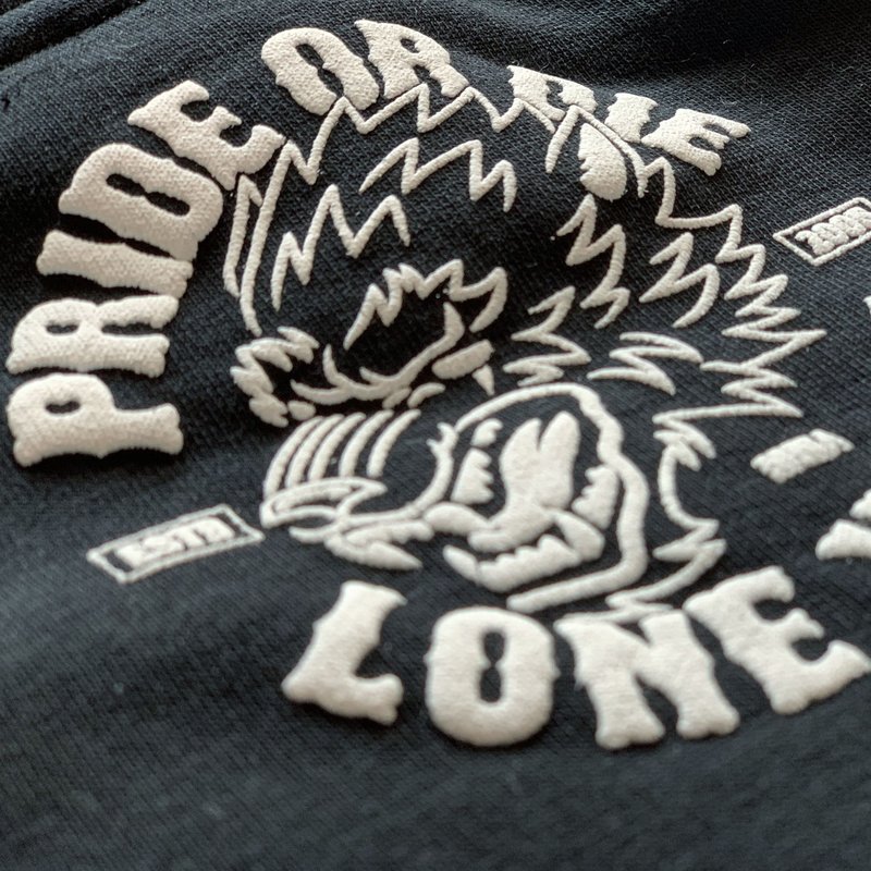 Pride or Die PriDEorDiE Hoodie Pullover Lone Wolf Schwarz