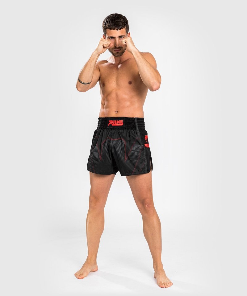 Venum RWS x Venum Muay Thai Kickboxhose Schwarz Rot