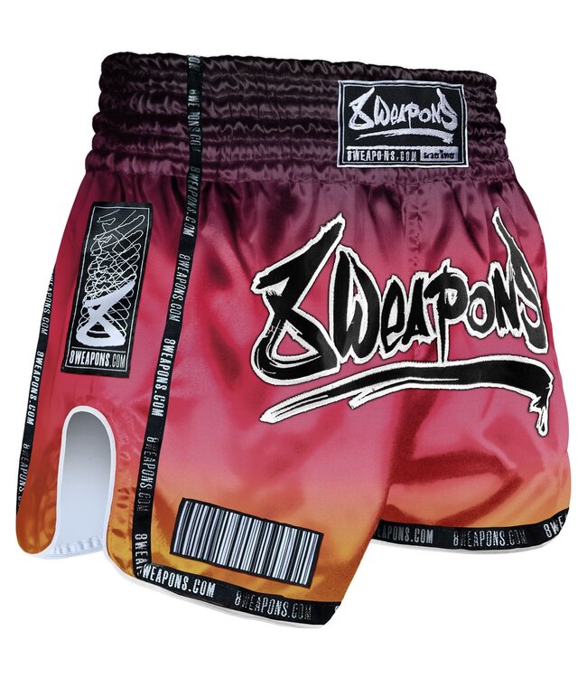 8 WEAPONS Muay Thai Shorts Vivo Sunsphere Rot