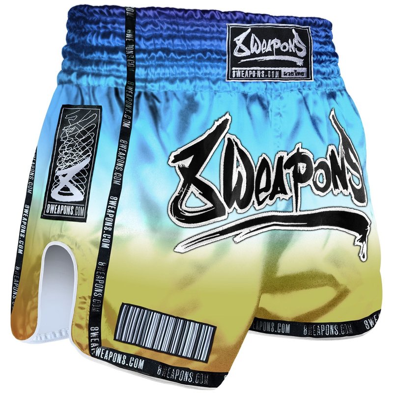 8 Weapons 8 WEAPONS Muay Thai Shorts Vivo Sunrise Blauw