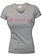 Bad Girl Bad Girl V Neck T Shirt Grey Pink