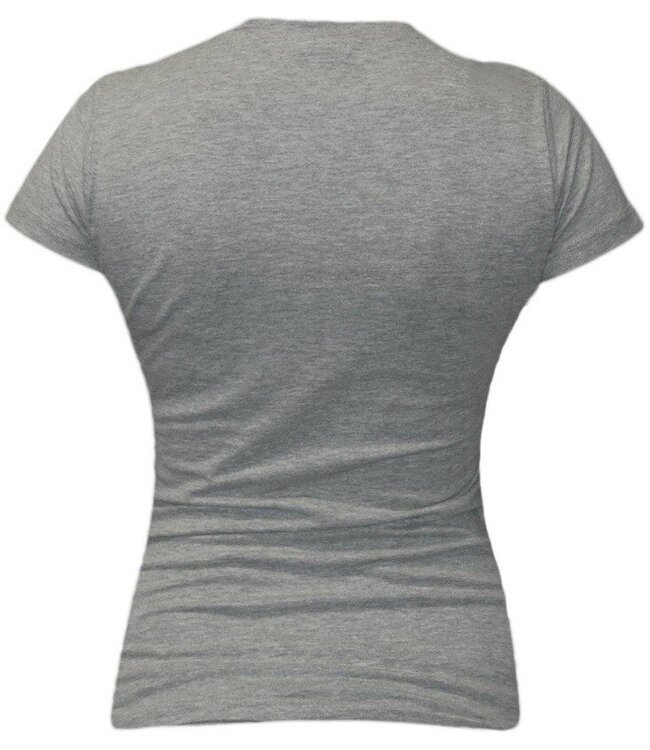 Bad Girl T-shirt met V-hals Grijs Roze