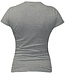Bad Girl V Neck T Shirt Grey Pink
