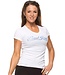 Bad Girl Bad Girl T-shirt met V-hals Wit Blauw