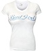 Bad Girl Bad Girl T-Shirt mit V-Ausschnitt Weiß Blau