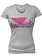 Bad Boy Bad Boy Logo Womens V Neck T Shirt Grey Pink