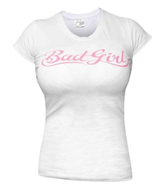 Bad Girl Bad Girl Ladies T-shirt with White Pink