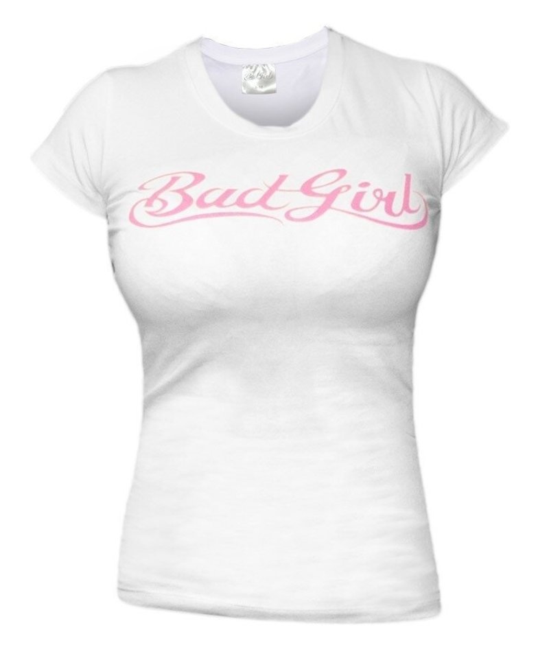 Bad Girl Bad Girl Ladies T-shirt with White Pink