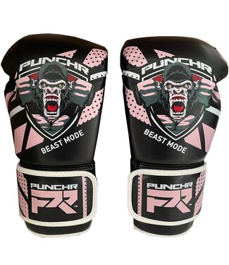 PunchR™  PunchR™ Beast Mode Kids Boxing Gloves Black Pink