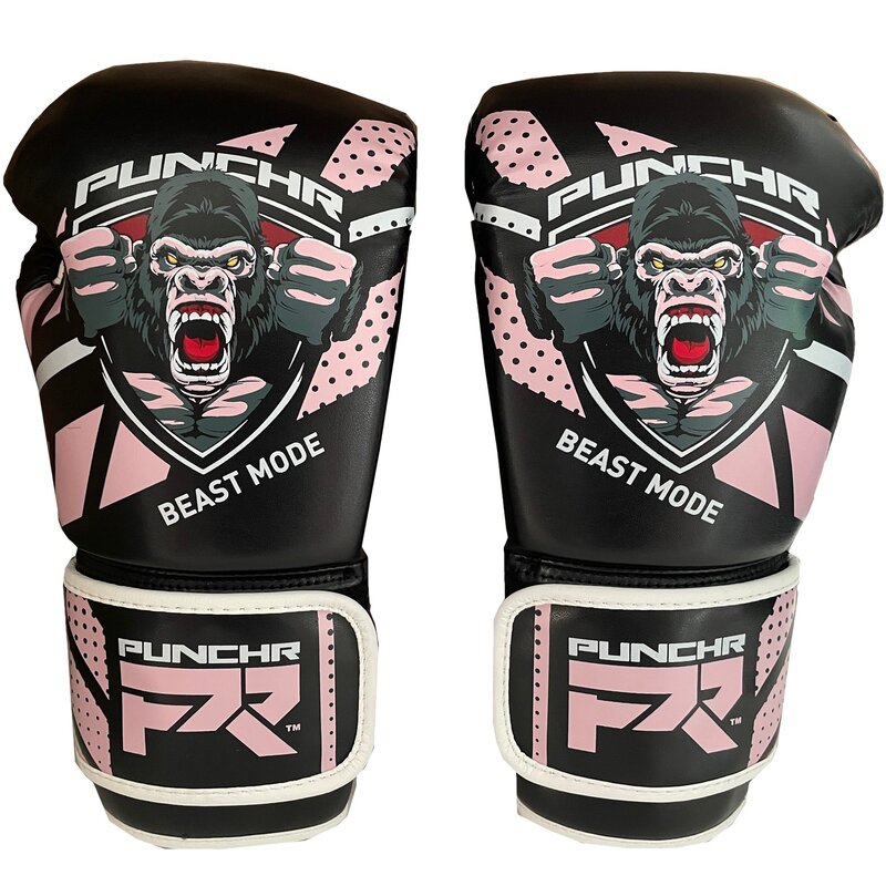 PunchR™  PunchR Beast Mode Kids Bokshandschoenen Zwart Roze