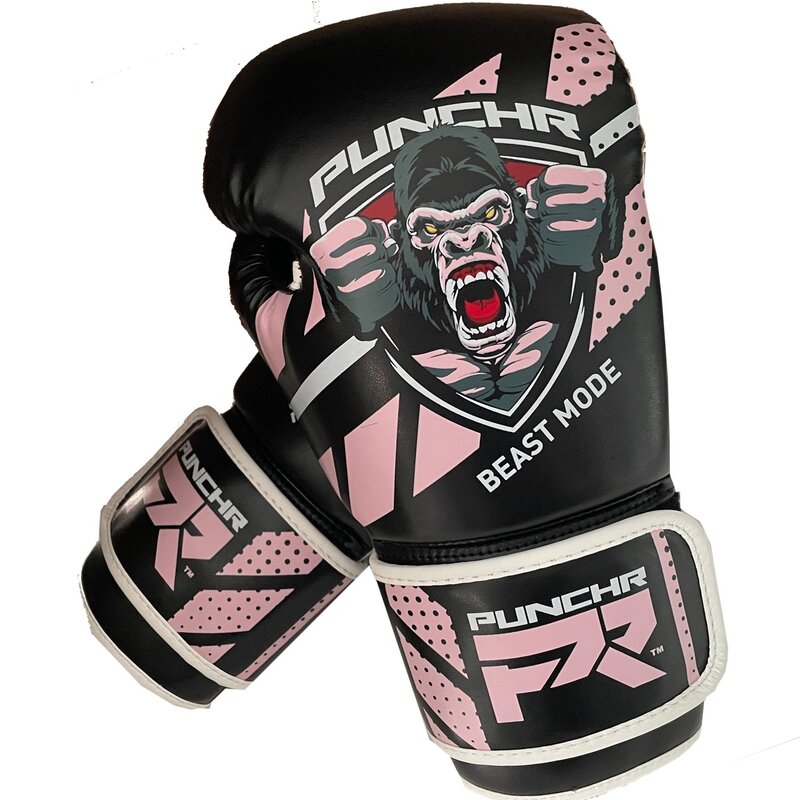 PunchR™  PunchR Beast Mode Kids Bokshandschoenen Zwart Roze