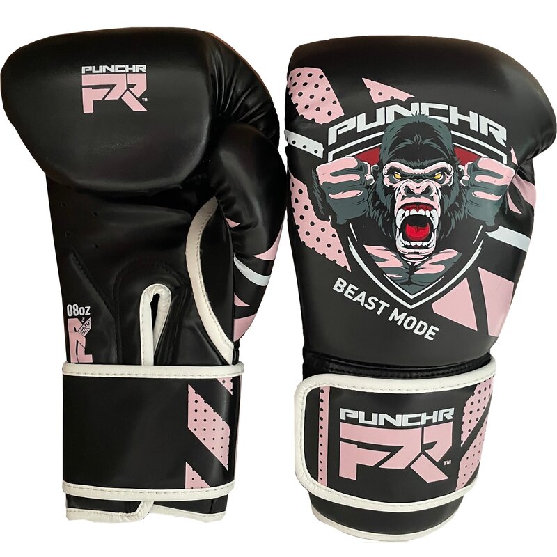 PunchR™  PunchR Beast Mode Kids Bokshandschoenen Zwart Roze