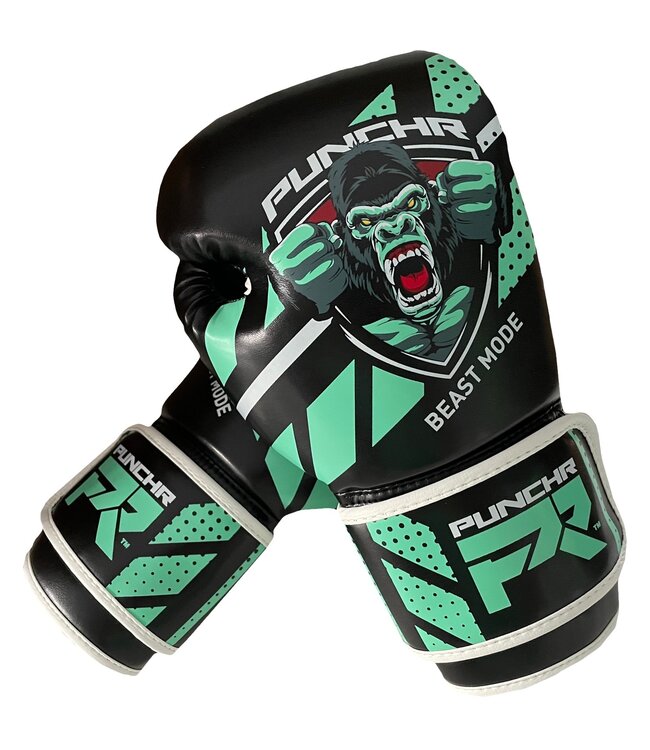 PunchR™ Beast Mode Kinder Boxhandschuhe Schwarz Grün