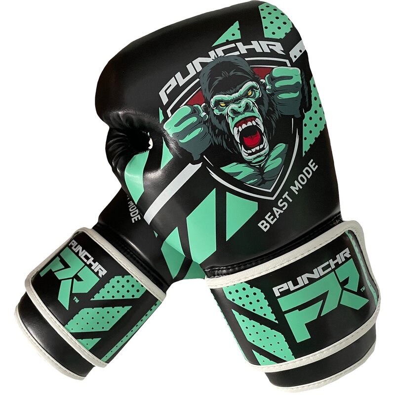 PunchR™  PunchR™ Beast Mode Bokshandschoenen Kids Zwart Groen