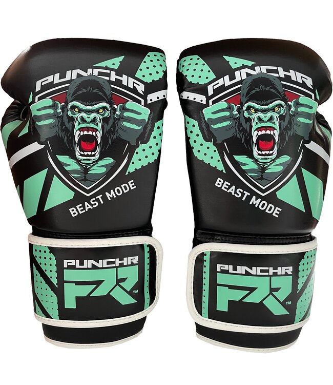 PunchR™  PunchR™ Beast Mode Kinder Boxhandschuhe Schwarz Grün