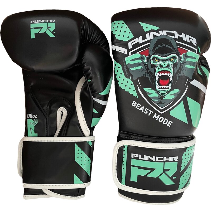 PunchR™  PunchR™ Beast Mode Bokshandschoenen Kids Zwart Groen