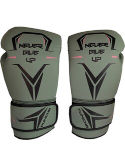PunchR™  PunchR™ Never Give Up Boxhandschuhe Grün Schwarz