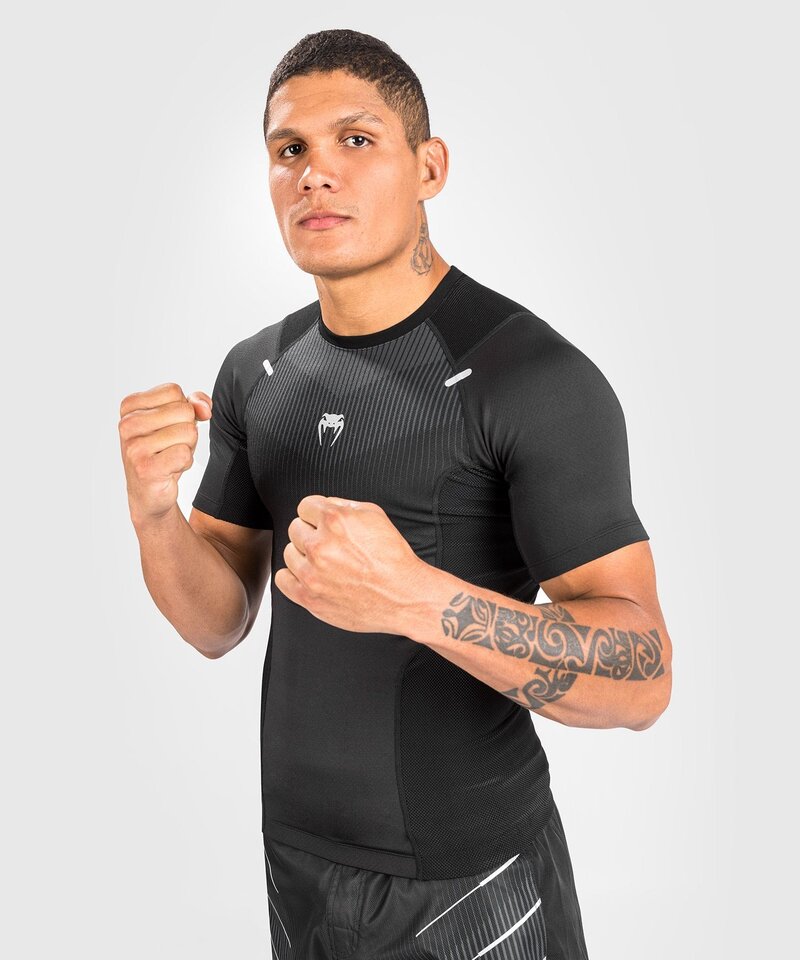 Venum Venum Biomecha Rashguard Kurzarm Schwarz Grau