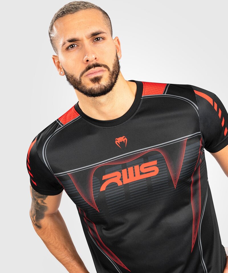 Venum Venum x RWS Dry Tech T-Shirt Schwarz Rot