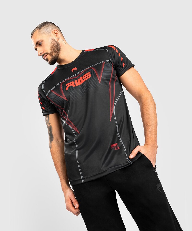 Venum Venum x RWS Dry Tech T-Shirt Schwarz Rot