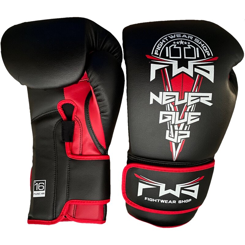 Fightwear Shop Fightwear Shop Boxhandschuhe 2.0 Mikrofaser Schwarz Rot Weiß