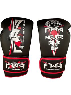 Fightwear Shop Fightwear Shop Boxhandschuhe 2.0 Mikrofaser Schwarz Rot Weiß
