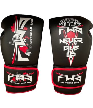 Fightwear Shop Fightwear Shop Boxhandschuhe 2.0 Mikrofaser Schwarz Rot Weiß