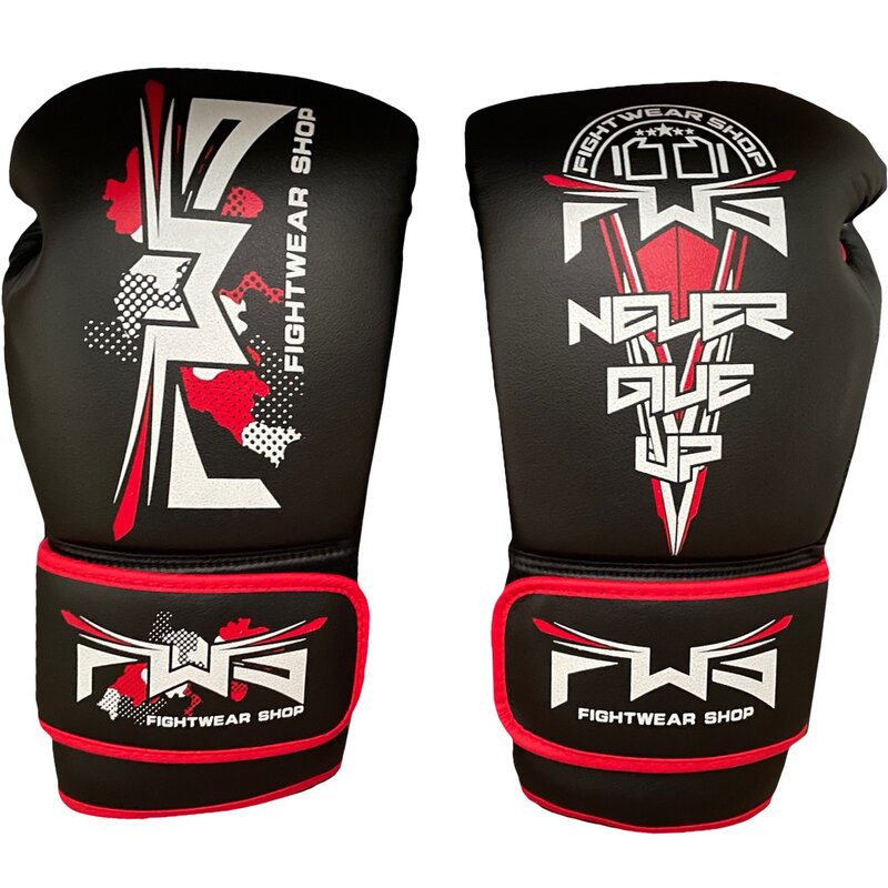 Fightwear Shop Fightwear Shop Boxing Gloves 2.0 Microfiber Black Red White