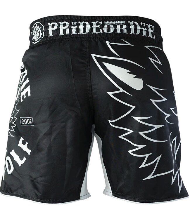 PRiDE or DiE LONE WOLF Fightshorts Black