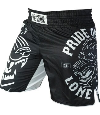 PRiDEorDiE PRIDE or Die LONE WOLF Fightshorts Schwarz